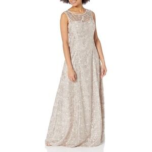 Adrianna Papell Women's Sequin Lace Gown Size 8